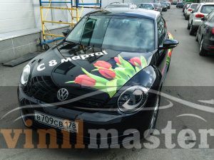 Оклейка Volkswagen Beetle для Аксель-сити передний левый угол