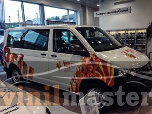 Оклейка автомобилей к Олимпийским играм в Сочи Volksvagen Multivan